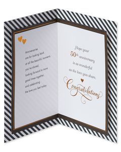 Together 50th Anniversary Card for Couple 