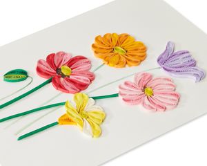 Flowers Birthday Quilling Greeting Card 