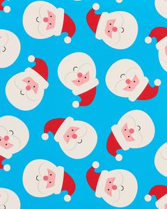 Christmas Wrapping Paper, Santa Heads and 'Ho Ho Ho', 2-Roll Pack