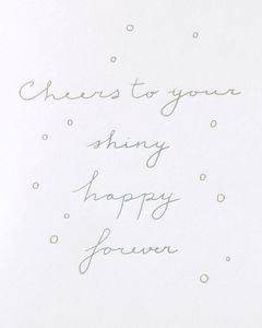 Shiny Happy Forever Wedding Greeting Card