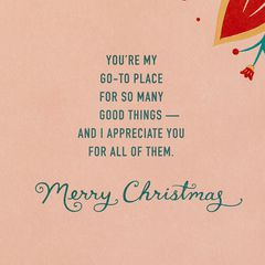 Grateful For You Christmas Card for Mom