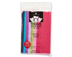 bright summer multi-colored tissue paper 40 sheets