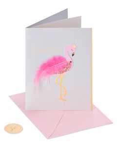 Flamingo Birthday Greeting Card 