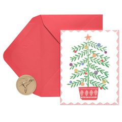 Christmas Tree in Pot Holiday Cards Boxed, 20-Count
