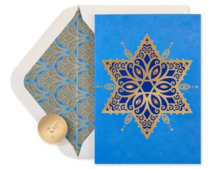 Star of David Chanukah Cards Boxed, 8-Count