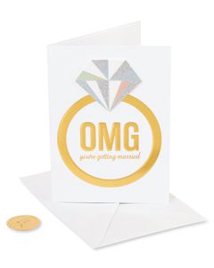 Omg Ring Funny Wedding Greeting Card 