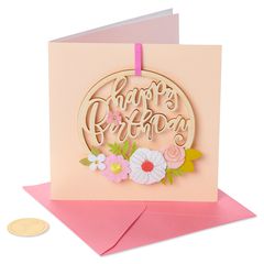 Papyrus Birthday Card for Women Floral Ice Cream 