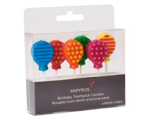Balloon Birthday Candles, 6-Count