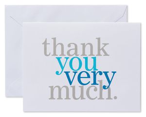 Thank You Very Much Cards and Envelopes, 50-Count
