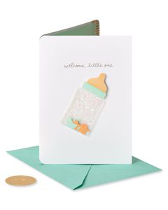 Baby Bottle New Baby Greeting Card 