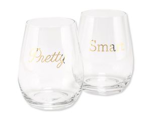 smart & pretty wine glasses (set of 2)