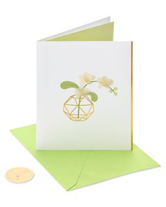Orchid Thank You Greeting Card 