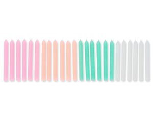 Pastel Birthday Candles, 24-Count