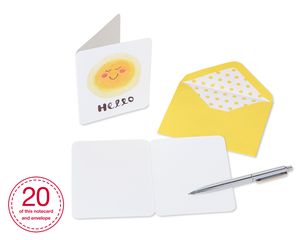 Hello Sunshine Boxed Cards and Envelopes, 20-Count
