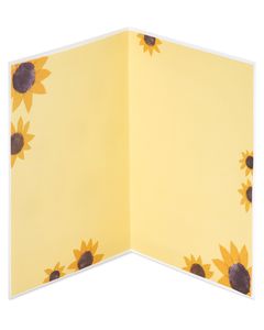 Sunflower Girl Blank Greeting Card 