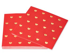 Valentine's Day Heart Lunch Napkins, 20-Count