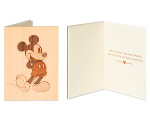Mickey and Minnie Mouse Birthday Greeting Card Bundle, 3-Count