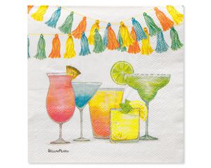 Cocktails & Tassels Beverage Napkins- Designed by Bella Pilar, 20-Count
