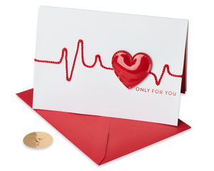 Heart Beat Romantic Valentine's Day Greeting Card 