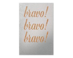 bravo congratulations card with glitter