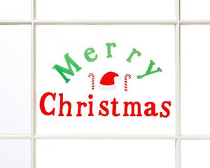 Merry Christmas Gel Window Cling