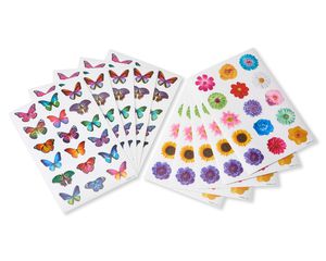Butterflies and Flowers Stickers, 165-Count