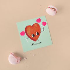 Candy Heart Valentine's Day Cards, 6-Count