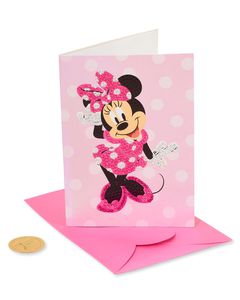 Minnie Mouse Disney Blank Friendship Greeting Card 