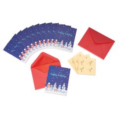 Happy Holidays Snowmen Christmas Cards Boxed, 20-Count