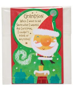 Santa Christmas Card for Grandson