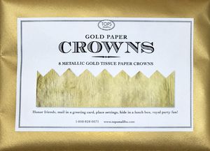 Metallic Gold Tissue Crowns, 8-Count