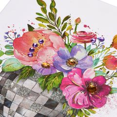 Floral Disco Ball Blank Greeting Card