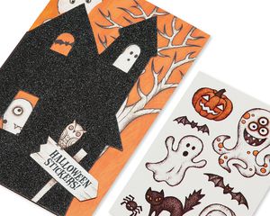Haunted House Halloween Card with Stickers