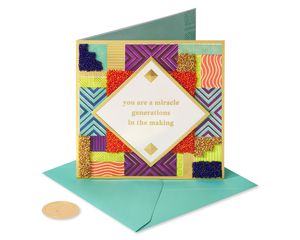 Generations in the Making Beaded Patterning Birthday Greeting Card