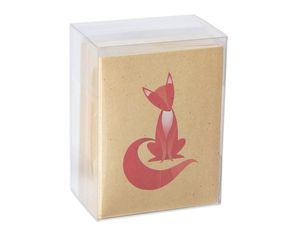 Red Fox Blank Note Cards and Envelopes, 50-Count
