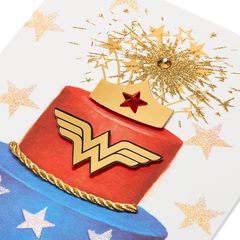 Wonder Woman Cake Birthday Greeting Card