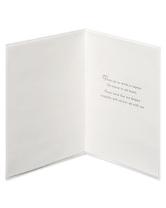 Our Deepest Sympathy and Our Love Sympathy Greeting Card