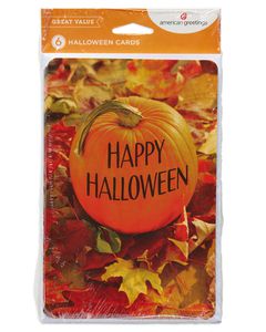 Pumpkin Halloween Card, 6-Count