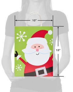 Happy Santa Medium Christmas Gift Bag