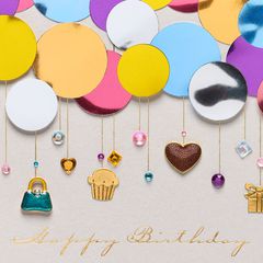 Layers of Balloons Birthday Greeting Card