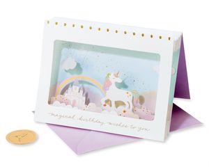 Magical Birthday 3D Unicorn Birthday Greeting Card 