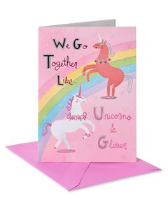 Unicorns Friendship Greeting Card 