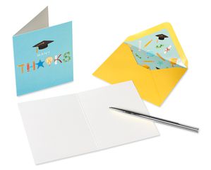 Graduation Icons Blank Note Cards with Envelopes, 20-Count