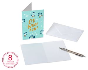 Animals Christmas Greeting Card Bundle with White Envelopes, 48-Count