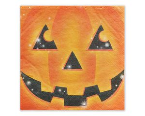 Smiling Pumpkin Lunch Napkins, 16 Count