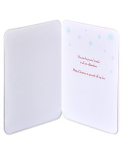Joy and Wonder Christmas Greeting Card for Wife 