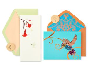 Hummingbirds Blank Greeting Card Bundle, 2-Count