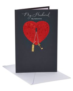 My Valentine Valentine's Day Card for Husband with Foil