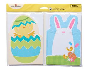chick and bunny easter cards, 6-count