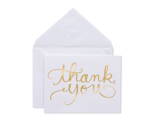 Gold Thank You Cards and Envelopes, 20-Count